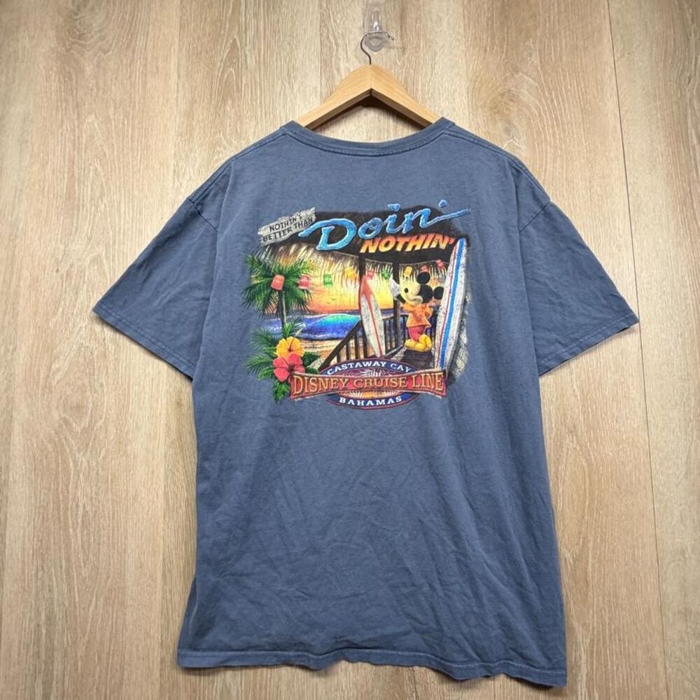 Disney Men's Blue and Grey T-shirt